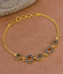 Glittering Blue Sapphire Stone Gold Imitation Bracelet Shop Online BRAC1134 Glittering Blue Sapphire Stone Gold Imitation Bracelet Shop Online BRAC1134
