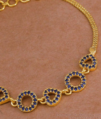 Glittering Blue Sapphire Stone Gold Imitation Bracelet Shop Online BRAC1134 Glittering Blue Sapphire Stone Gold Imitation Bracelet Shop Online BRAC1134