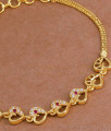 Beautiful Heart Charms Design Gold Plated Bracelet For Women BRAC1137 Beautiful Heart Charms Design Gold Plated Bracelet For Women BRAC1137