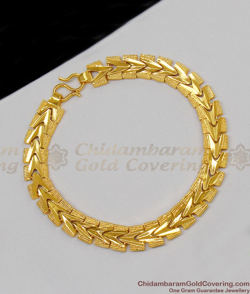 Gold Tone Traditional Design Thick Mens Bracelet Online Accessories BRAC114