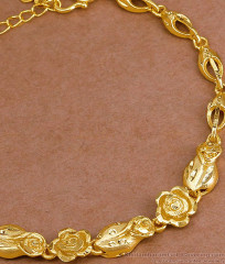 Two Gram Gold Flower Design Bracelet Chain Type For Women Online BRAC1142 Two Gram Gold Flower Design Bracelet Chain Type For Women Online BRAC1142