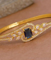 Stylish Sapphire Gemstone One Gram Gold Kada Bracelet Online BRAC1149 Stylish Sapphire Gemstone One Gram Gold Kada Bracelet Online BRAC1149