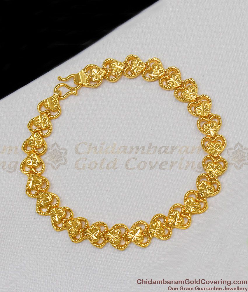 Star Heart Designed Handmade Gold Plated Fashion Bracelet Trendy Wear BRAC115 