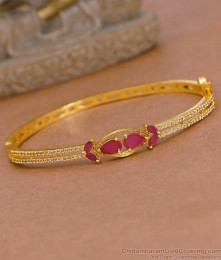 Stylish Gold Imitation Ad Stone Bracelet Kada Design For Daily Wear BRAC1153