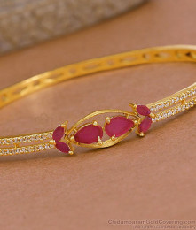Stylish Gold Imitation Ad Stone Bracelet Kada Design For Daily Wear BRAC1153