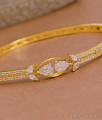 Light Weight Gold Kada Bracelet Full White Stone Design For Party Wear BRAC1154