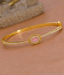 Attractive Ad Pink Gemstone Gold Bracelet Design Shop Online BRAC1155