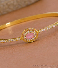Attractive Ad Pink Gemstone Gold Bracelet Design Shop Online BRAC1155