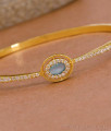 Ocean Blue Gemstone Diamond Bracelet Gold Imitation Jewelry BRAC1156