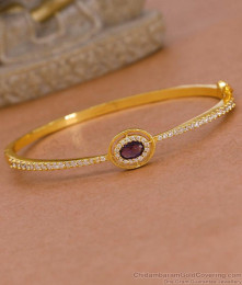 New Arrival Violet Stone Gold Imitation Bracelet Design Online BRAC1158