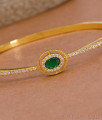 Glittering Emerald Stone Gold Plated Bracelet With Ad Stones BRAC1159