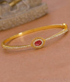 Premium Look Ruby Stone Kada Bracelet Gold Imitation Jewelry BRAC1160