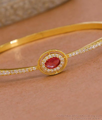 Premium Look Ruby Stone Kada Bracelet Gold Imitation Jewelry BRAC1160