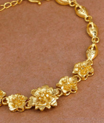 22Kt Gold 3D Flower Bracelet Design Forming Jewelry Online BRAC1162
