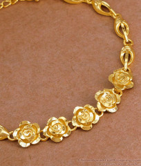 Two Gram Gold Chain Bracelet Floral Design For Women Fashion BRAC1163