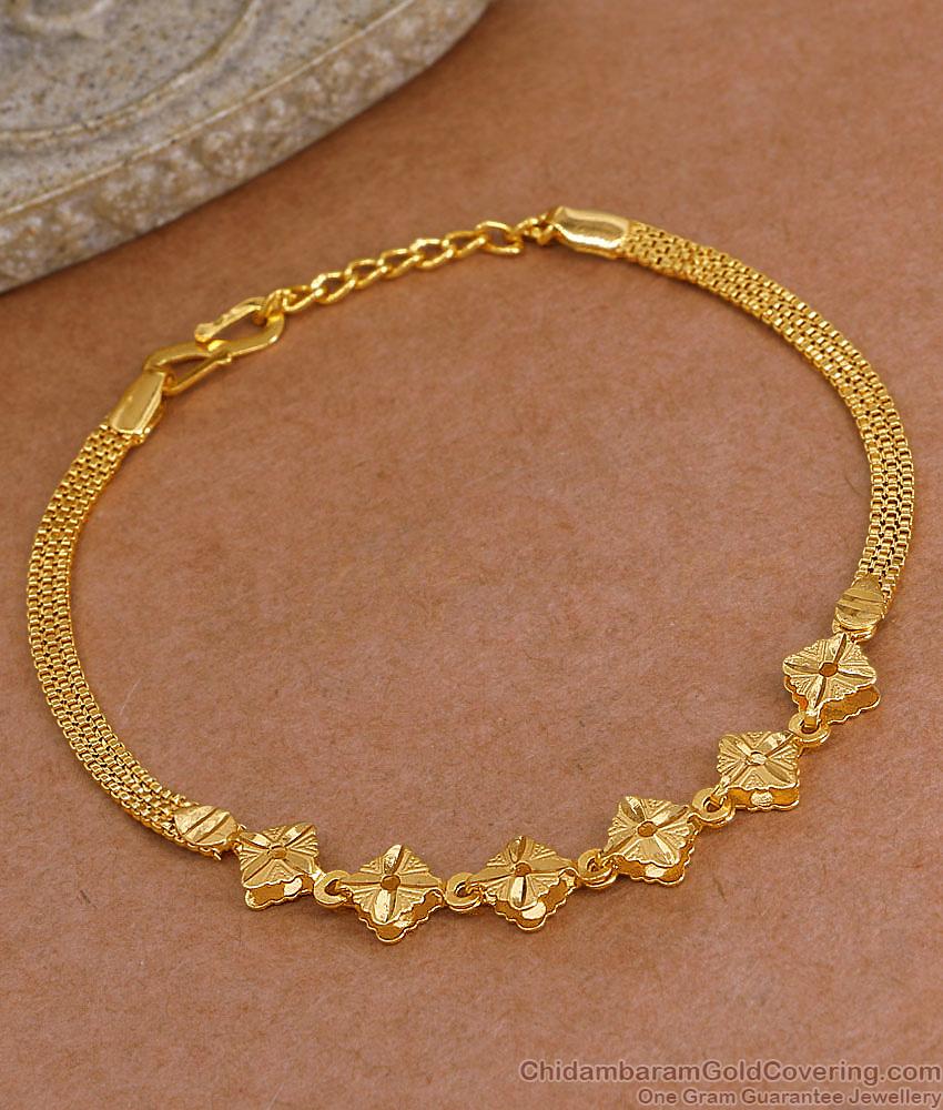 Plain One Gram Gold Bracelet Design At Affordable Price BRAC1164 Plain One Gram Gold Bracelet Design At Affordable Price BRAC1164