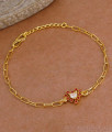 Cute Heart Design Gold Imitation Bracelet With Stone For Girls BRAC1167