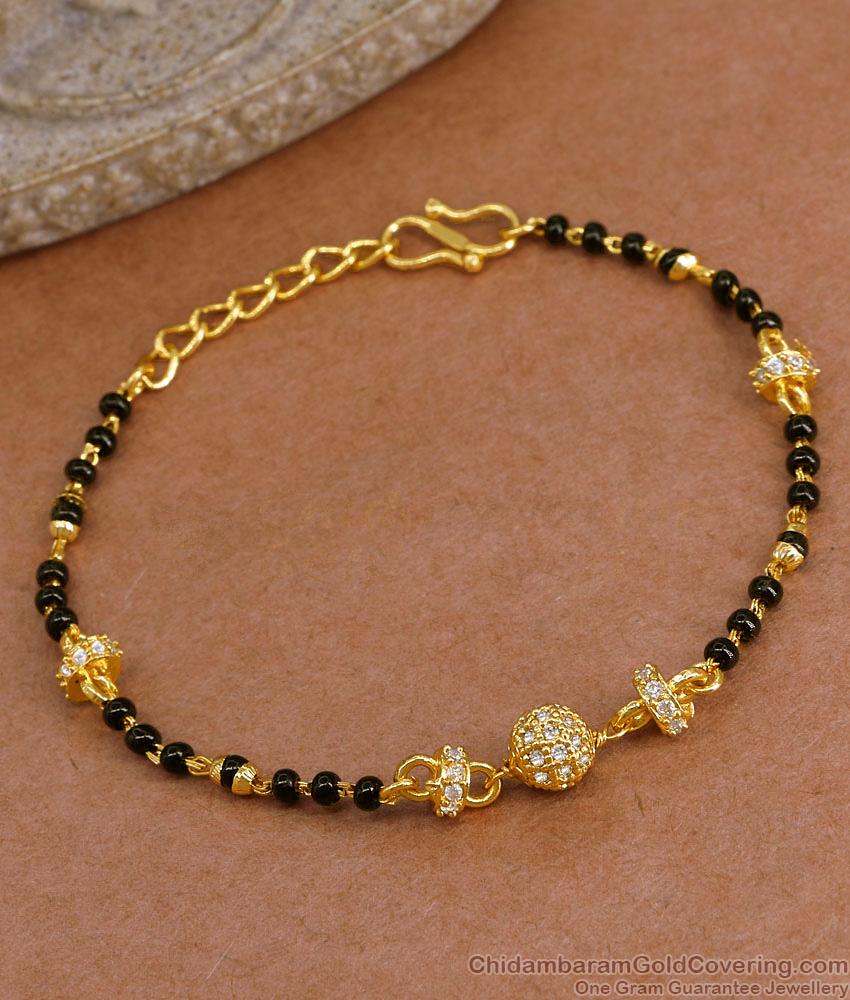 Elegant White Stone Karimani Bracelet 1 Gram Gold Jewelry Design BRAC1168