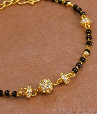 Elegant White Stone Karimani Bracelet 1 Gram Gold Jewelry Design BRAC1168