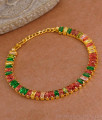 Glittering Multi Color Gemstone Micro Gold Polish Bracelet Collections BRAC1177 Glittering Multi Color Gemstone Micro Gold Polish Bracelet Collections BRAC1177
