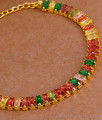 Glittering Multi Color Gemstone Micro Gold Polish Bracelet Collections BRAC1177 Glittering Multi Color Gemstone Micro Gold Polish Bracelet Collections BRAC1177