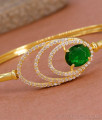Beautiful Emerald Stone Gold Kada Bracelet Shop Online BRAC1181 Beautiful Emerald Stone Gold Kada Bracelet Shop Online BRAC1181