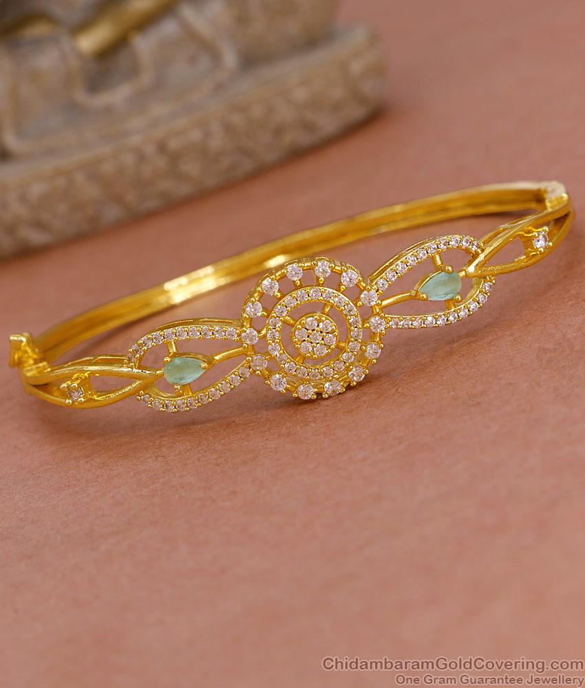 Stylish Gold Imitation Kada Bracelet Ad Stone Design For Women BRAC1186 Stylish Gold Imitation Kada Bracelet Ad Stone Design For Women BRAC1186