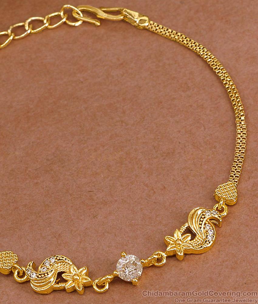 Original Impon Bracelet Stylish White Stone Floral Design For Women BRAC1191