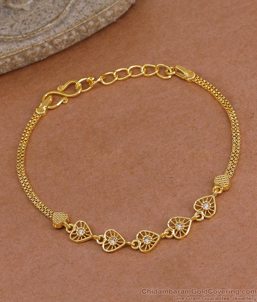Original Impon Gold Finish Bracelet Heart Design With Stone BRAC1194