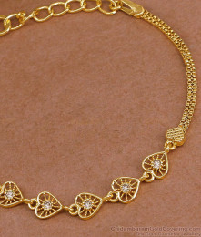 Original Impon Gold Finish Bracelet Heart Design With Stone BRAC1194