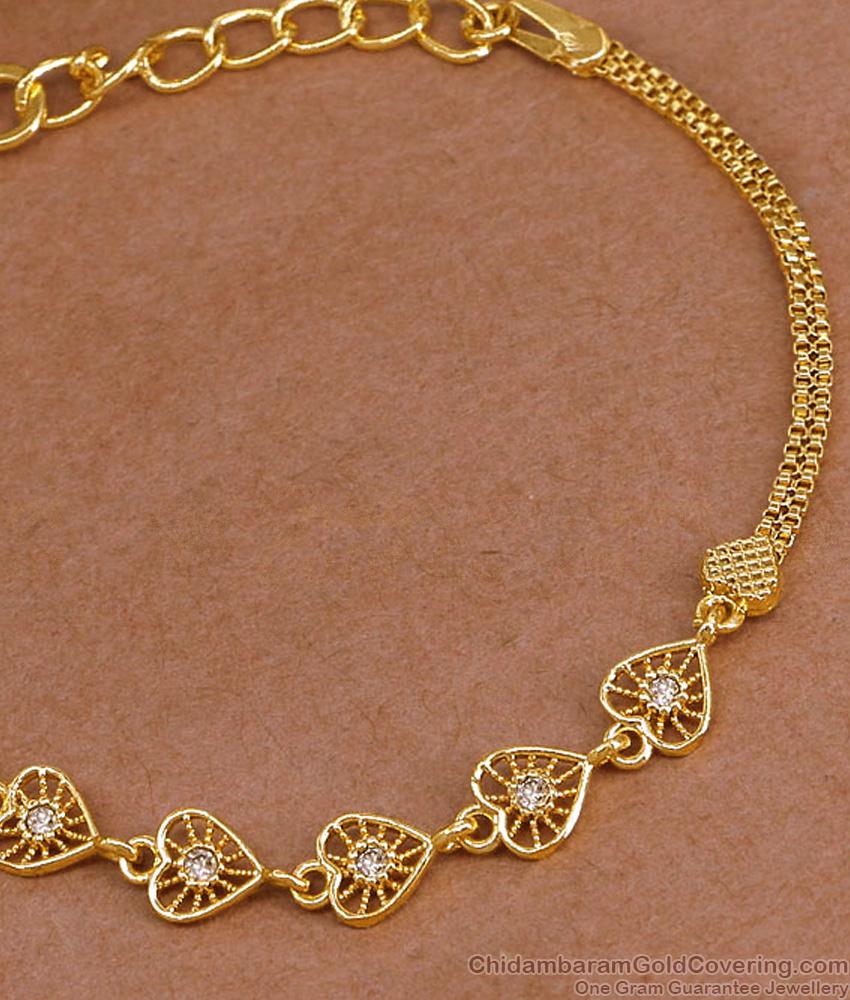Original Impon Gold Finish Bracelet Heart Design With Stone BRAC1194