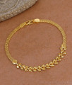 Plain Five Metal Impon Chain Bracelet Leaf Design Shop Online BRAC1196