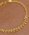 Plain Five Metal Impon Chain Bracelet Leaf Design Shop Online BRAC1196