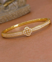 Beautiful Full White Stone Gold Bracelet Push Lock Type BRAC1200 Beautiful Full White Stone Gold Bracelet Push Lock Type BRAC1200