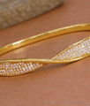 New Arrival White Stone Gold Imitation Push Lock Bracelet BRAC1203