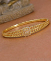 Premium Quality Gold Imitation Kada Bracelet White Stone Design BRAC1206 Premium Quality Gold Imitation Kada Bracelet White Stone Design BRAC1206