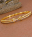 Stylish Micro Gold Polish White Stone Bracelet Bow Design BRAC1208 Stylish Micro Gold Polish White Stone Bracelet Bow Design BRAC1208