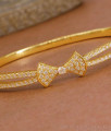 Stylish Micro Gold Polish White Stone Bracelet Bow Design BRAC1208 Stylish Micro Gold Polish White Stone Bracelet Bow Design BRAC1208