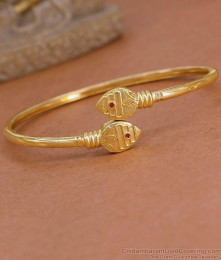 New Arrival Gold Imitation Murugan Vel Bracelet Red Enamel Design BRAC1212