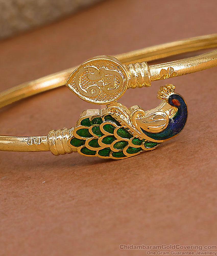 Premium Enamel Pattern Peacock Vel Kappu Shop Online BRAC1214 Premium Enamel Pattern Peacock Vel Kappu Shop Online BRAC1214
