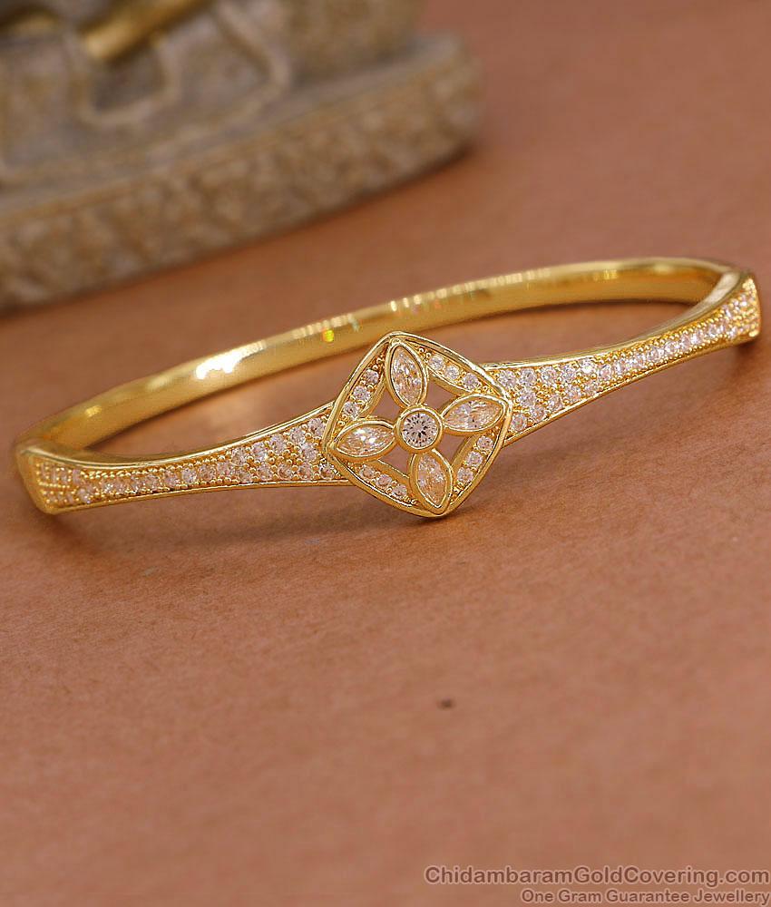 High Quality Diamond Kada Bracelet 1 Gram Gold Jewelry BRAC1216 High Quality Diamond Kada Bracelet 1 Gram Gold Jewelry BRAC1216