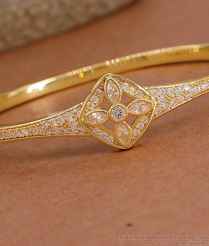 High Quality Diamond Kada Bracelet 1 Gram Gold Jewelry BRAC1216 High Quality Diamond Kada Bracelet 1 Gram Gold Jewelry BRAC1216