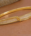 Sleeky Gold Imitation White Stone Push Lock Bracelet Design Online BRAC1217 Sleeky Gold Imitation White Stone Push Lock Bracelet Design Online BRAC1217