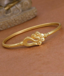 Latest Peacock Design Gold Plated Kada Bangle Without Stone BRAC1218