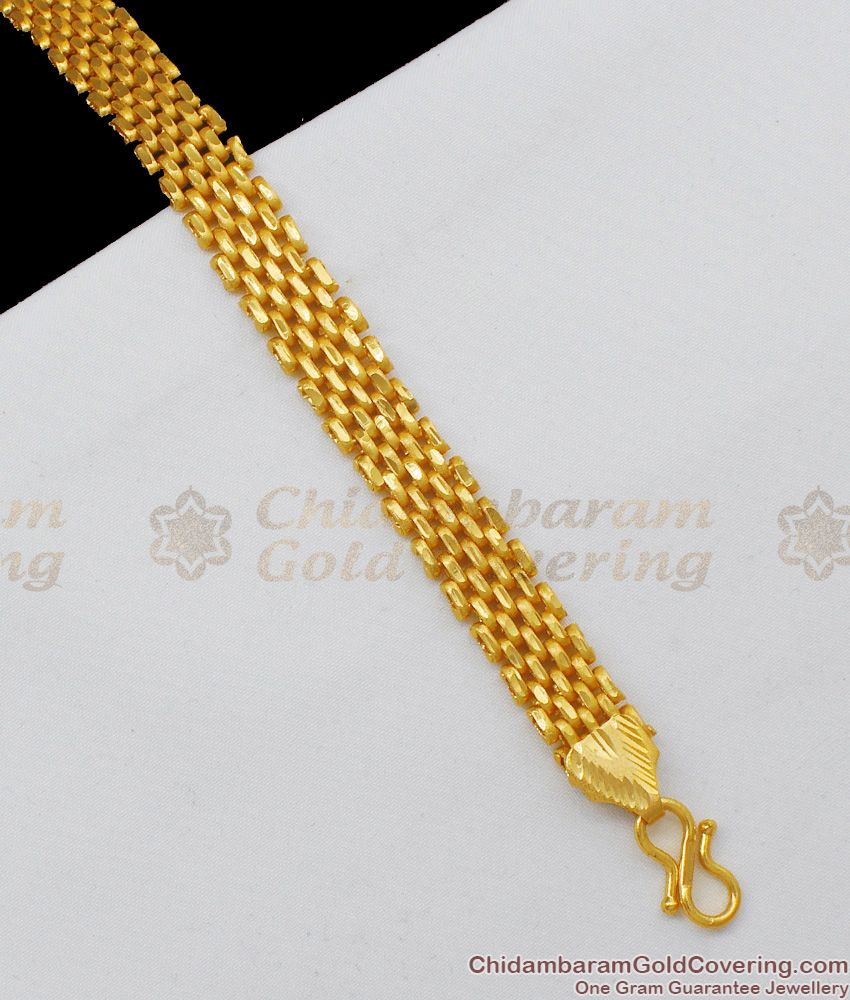 Thick Bracelet For Mens Party Wear Jewelry One Gram Gold Designs BRAC122