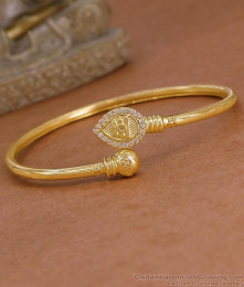 Traditional Gold Imitation Vel Kappu With Stone BRAC1221