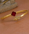 Antique Matt Finish Ruby Stone Gold Kada Bracelet For Women BRAC1223 Antique Matt Finish Ruby Stone Gold Kada Bracelet For Women BRAC1223