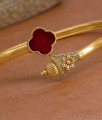 Antique Matt Finish Ruby Stone Gold Kada Bracelet For Women BRAC1223 Antique Matt Finish Ruby Stone Gold Kada Bracelet For Women BRAC1223