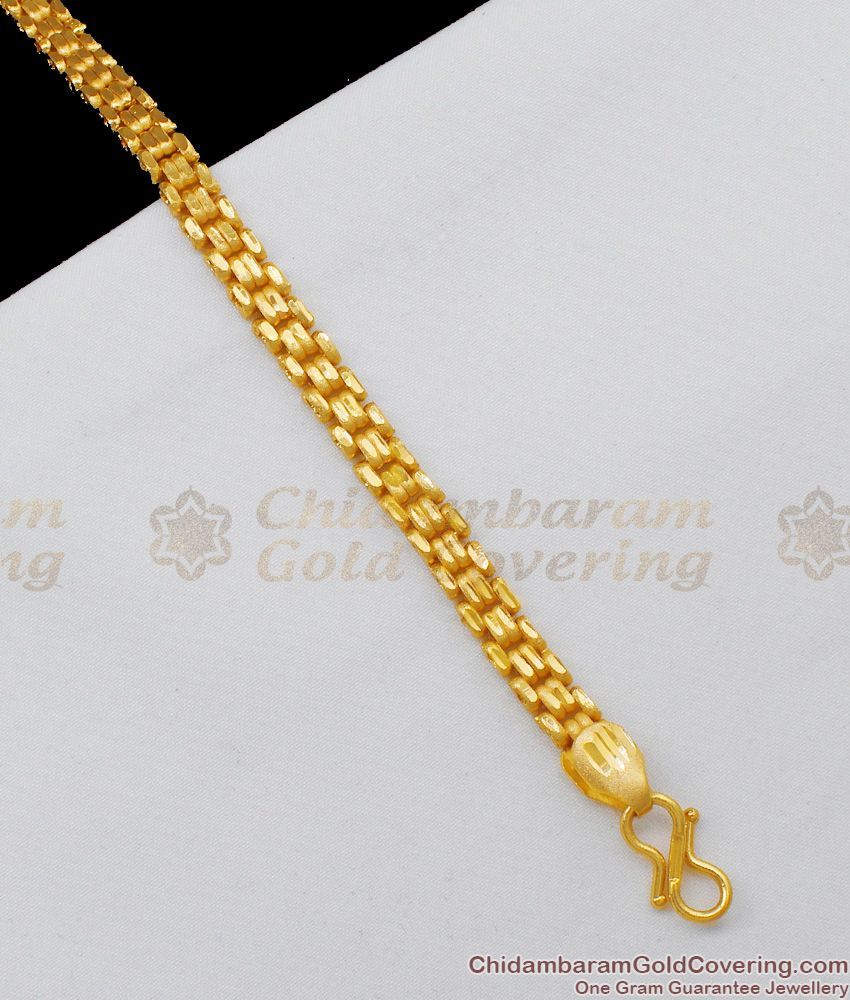 Traditional Men's Bracelet Party Wear Jewelry One Gram Gold Designs BRAC123