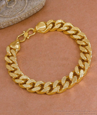 Premium Heavy Gold Plated Thick Curb Chain Bracelet for Men BRAC1232